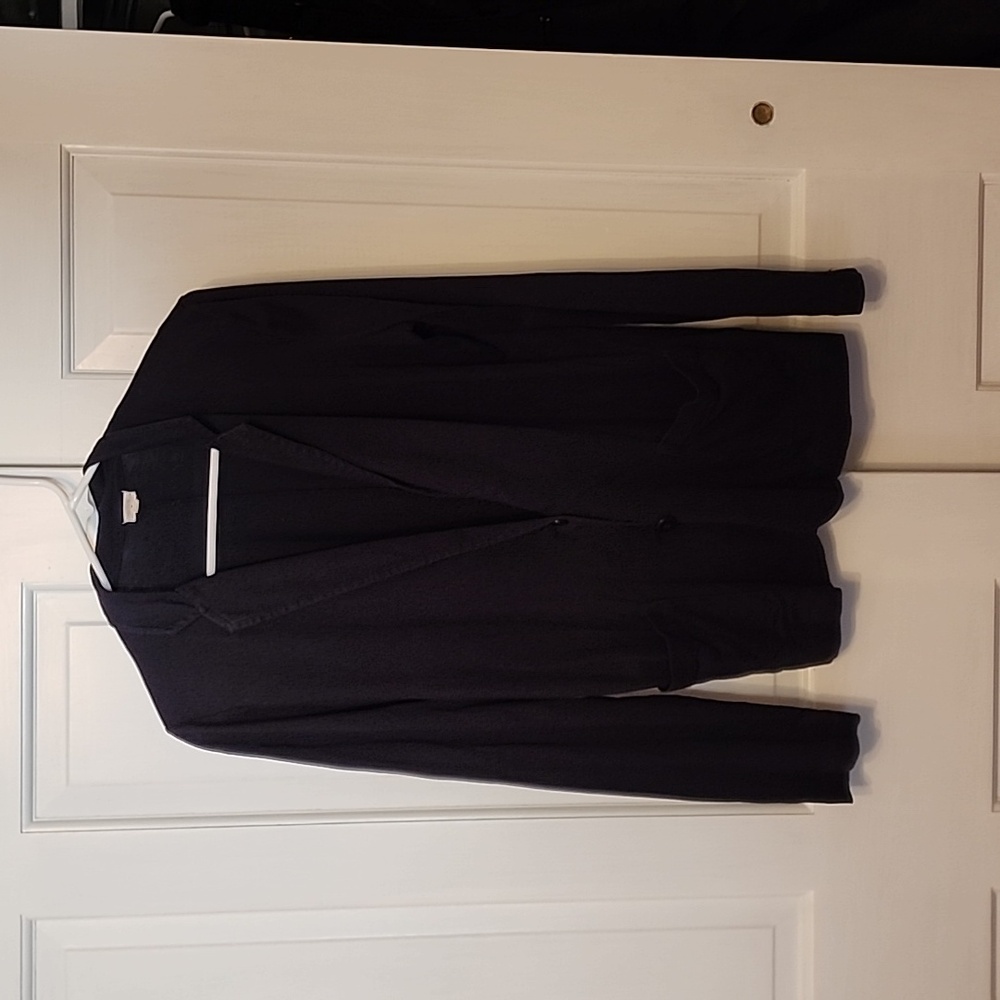 J Crew knit button up sweater, black, size S